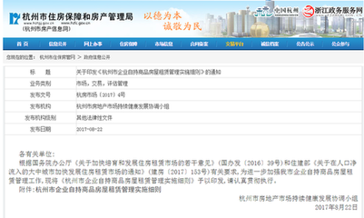重磅!杭州自持商品房細(xì)則出臺(tái):不得分割、銷(xiāo)售、轉(zhuǎn)讓!